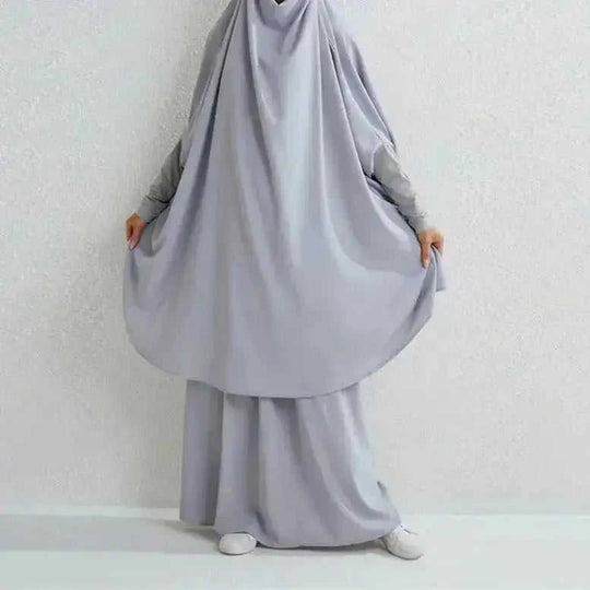 plus size abaya dress set | modest muslim prayer dress | breathable cotton blend fabric | ultrasonic cleaning