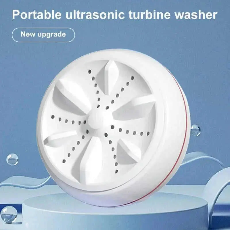 portable turbine washing machine | compact mini washer | lightweight laundry appliance | ultrasonic cleaning
