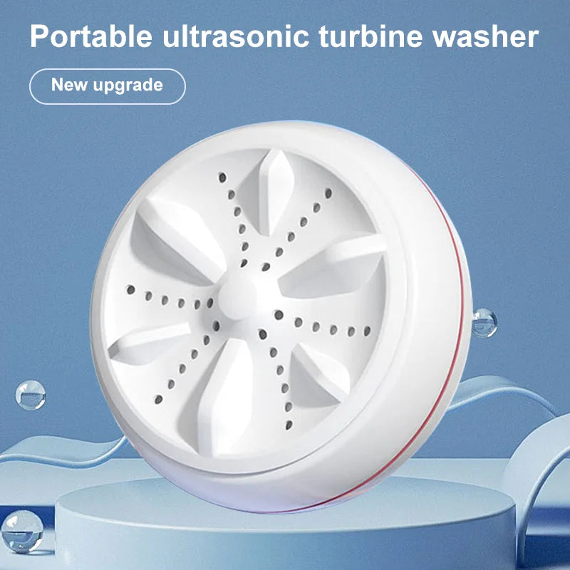 portable turbine washing machine | compact mini washer | lightweight laundry appliance | ultrasonic cleaning