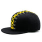 Punk Hip Hop Baseball Woven Belt Handmade Rivet Men And Women Flat-brimmed Cap meifu market