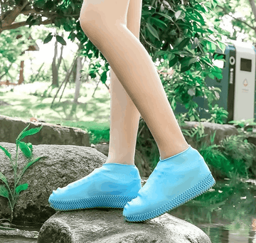 Men and women hiking slip wearable easy to carry silicone rain boots 