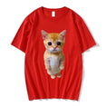 sad crying cat t-shirt | munchkin kitty graphic tee | soft cotton cat meme shirt | ultrasonic cleaning