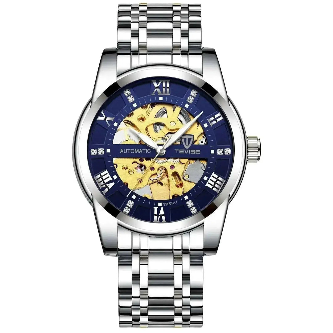 automatic mechanical movement | stainless steel case | 50m waterproof rating | energy saving