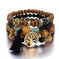elastic bangle bracelet set | wooden beads jewelry | adjustable tree of life bracelet | ultrasonic cleaning