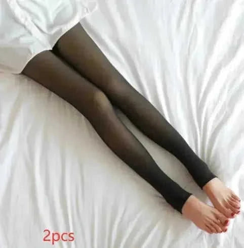 fleece lined tights for women | thermal winter leggings plus size | opaque fleece lined pantyhose | energy saving