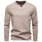 Mens V Neck Slim Fit Base Layer Shirt Khaki - scale comparison view