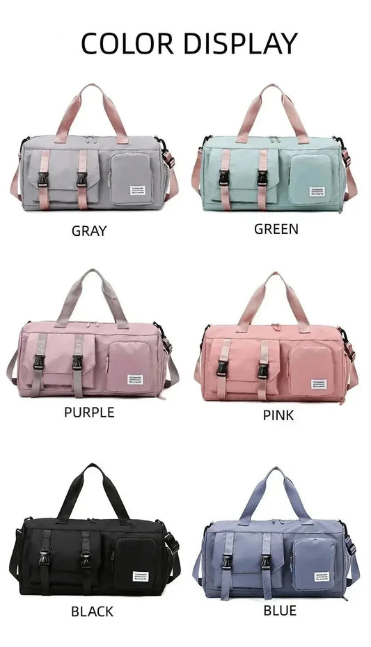 Fashionable Custom Sports Fitness Bag High Capacity Waterproof Dry Wet Separation Pocket Zipper for Men Women Shoe Compartment