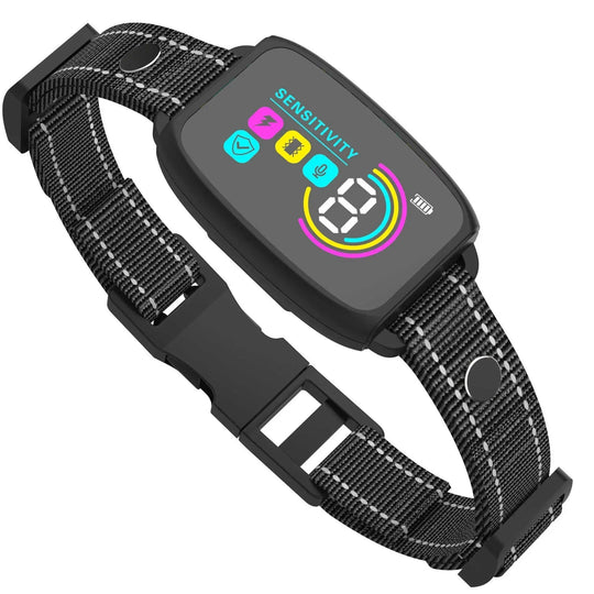 Smart Automatic Anti Barking Dog Collar Rechargeable Bark Stopper Stop Barking HD Digital Display IP67 Waterproof Collar For Dogs Pet Products Meifu Market