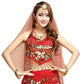sequined dance top | chili red bra top | stretchable dance costume | ultrasonic cleaning