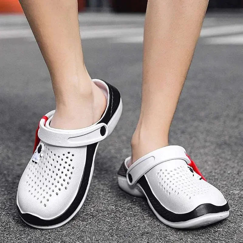 lightweight eva construction | waterproof sandals for men | slip-resistant outdoor sandals | ultrasonic cleaning