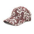 paisley pattern baseball cap | lightweight cotton blend cap | adjustable snapback closure | energy saving