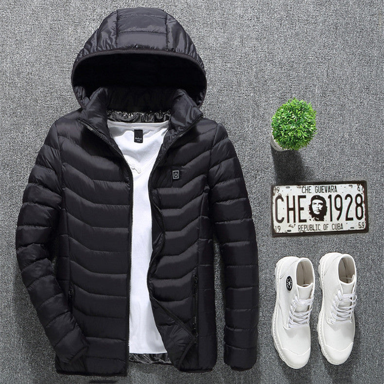 New Heated Jacket Coat USB Electric Jacket Cotton Coat Heater Thermal Clothing Heating Vest Men's Clothes Winter Meifu Market