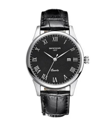 slim profile unisex timepiece | stainless steel case construction | business casual accessory | ultrasonic cleaning