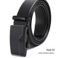 automatic buckle belt | genuine leather belt for men | litchi pattern texture | energy saving