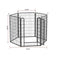 6 Panels Heavy Duty Metal Playpen With Door 39.37 H Dog Fence Pet Exercise Pen For Outdoor, Indoor - view 7 (pattern: check)