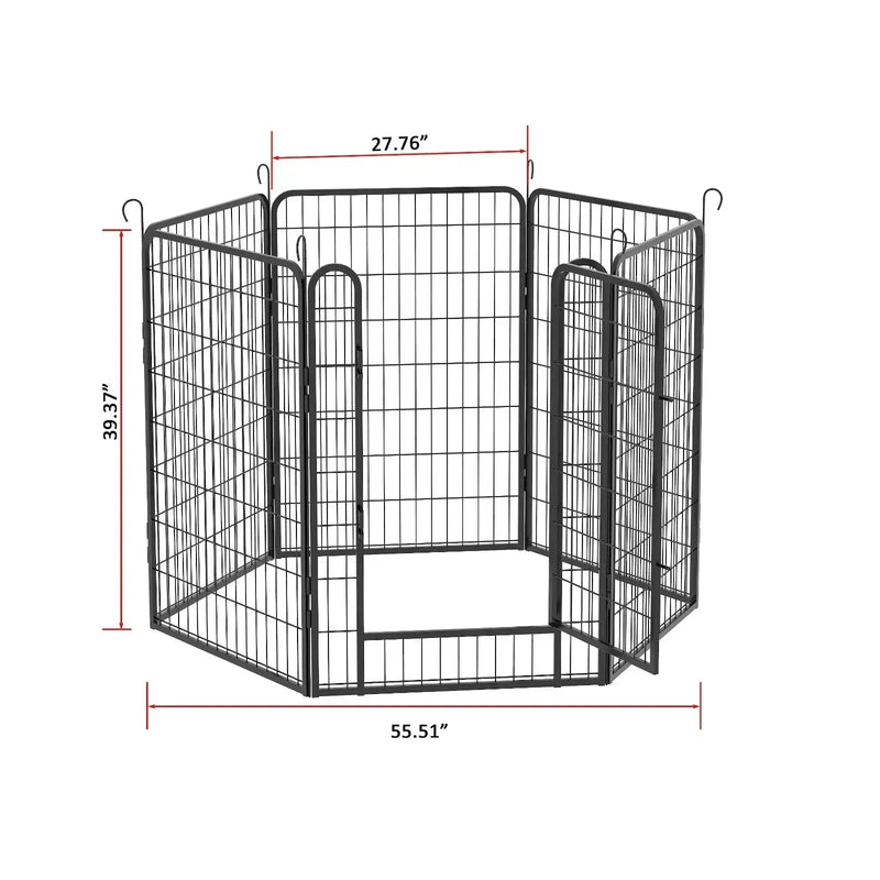 6 Panels Heavy Duty Metal Playpen With Door 39.37 H Dog Fence Pet Exercise Pen For Outdoor, Indoor Meifu Market