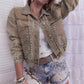 Women's Decorative Rivets Denim Jacket Meifu Market