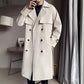 Beige Double Breasted Trench Coat For Men meifu market