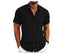 Men's Linen Short Sleeved T-shirt Loose Fitting 3XL - available style options