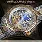 skeleton tourbillon movement | sapphire crystal glass | business casual timepiece | energy saving
