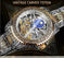 skeleton tourbillon movement | sapphire crystal glass | business casual timepiece | energy saving