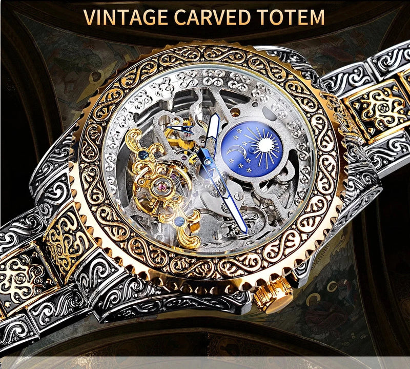 skeleton tourbillon movement | sapphire crystal glass | business casual timepiece | energy saving