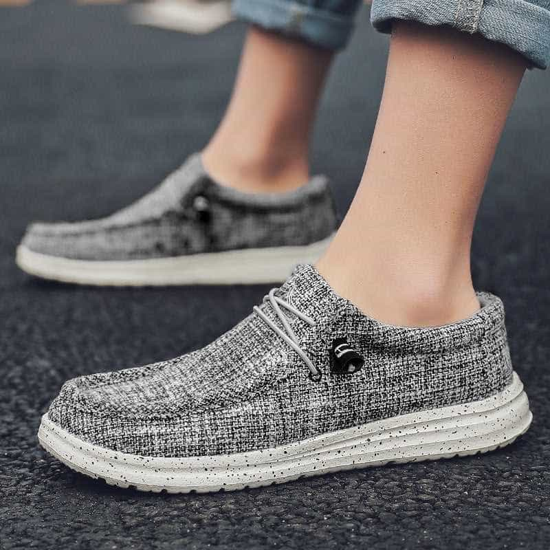 Men Loafers Fashion Canvas Shoes 