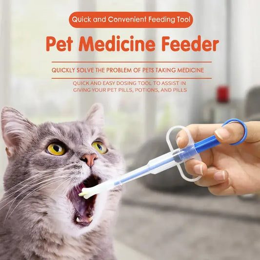 Pet Feeding Syringe Tool - Easy Pill & Liquid Dispenser for Dogs & Cats | Convenient Pet Care Device