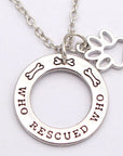 Who Rescued Who  Pet Dog Lover Accessories 