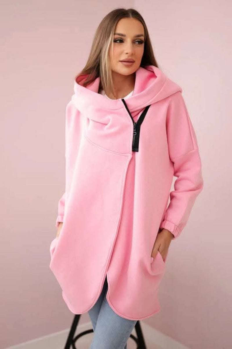 Women's Plus Size Solid Color Coat Meifu Market