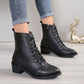 British Style Women's Casual Trend High-top Zipper Fashion Leather Boots Meifu Market