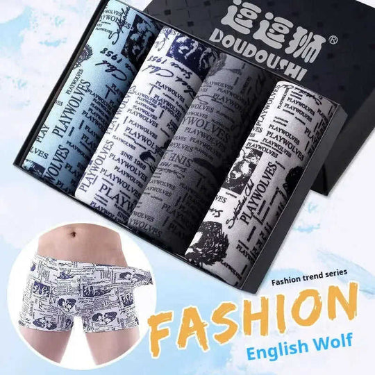 Men's Boxer Briefs 4-Pack - Breathable Seamless Athletic Underwear Meifu Market