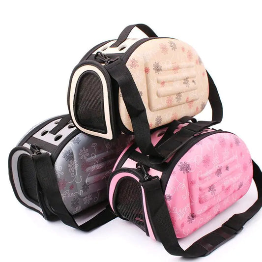 Pet Carrier Bag - Foldable Portable Shoulder Handbag for Small Dogs & Cats