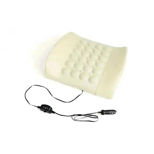 12V Car Massager Chair Pad - Neck & Waist Pillow for Pain Relief - view 16 (material: cotton | pattern: check)