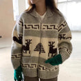 Korean Style New Christmas Atmosphere Zipper Sweater Meifu Market