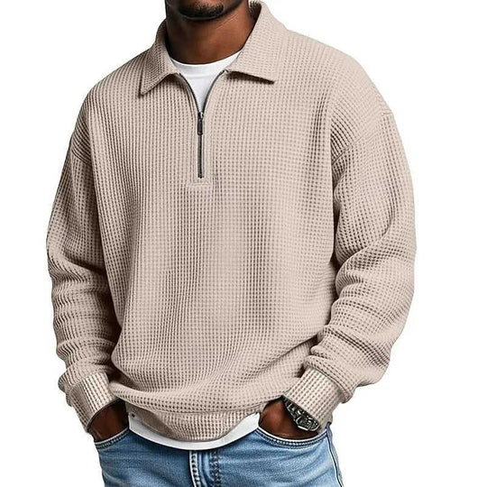 Mens Half-Zip Collared Polo Shirt Top Navy Blue - available style options