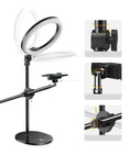 mobile phone fill light bracket | 360-degree rotation phone holder | live streaming lighting kit | energy saving