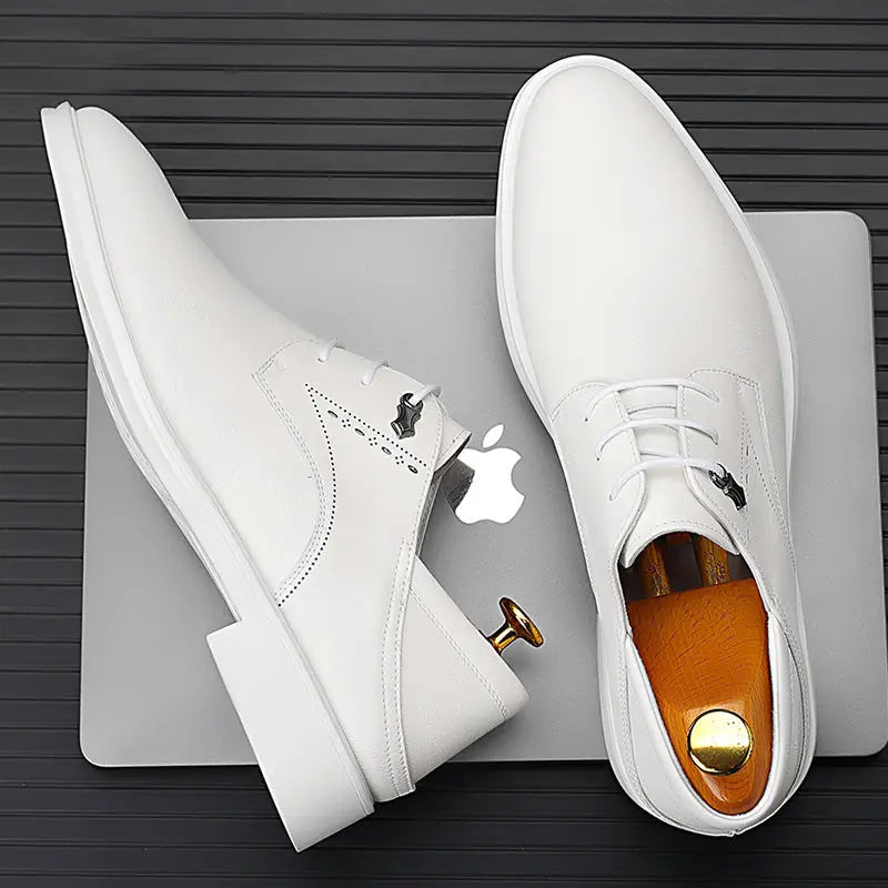 Men's Dress Shoes British Business Soft Leather Pointed Toe Meifu Market