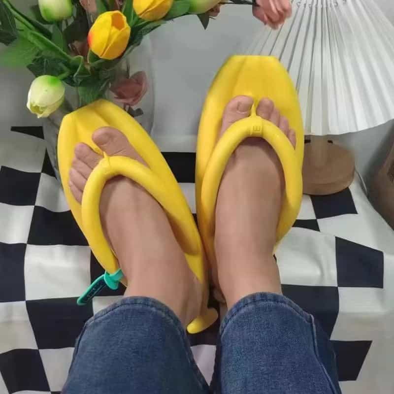 Cute Banana Shoes Soft Flip Flops Slippers Summer Beach Shoes Meifu Market