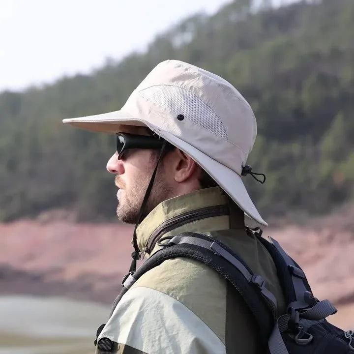 upf 50 sun hat | wide brim bucket hat | breathable fishing hat | energy saving