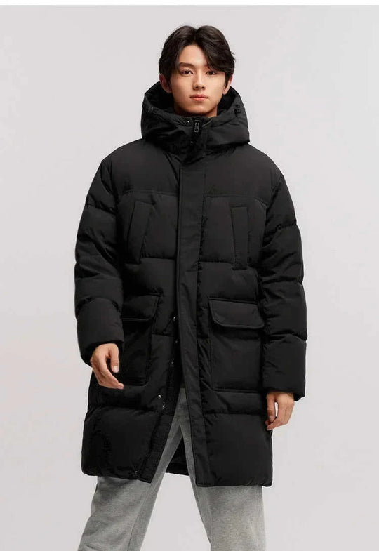 waterproof winter coat | thermal insulated jacket | long length parka | energy saving