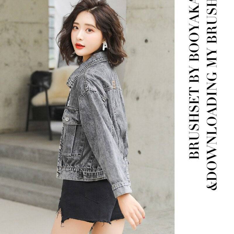 Denim Loose Jjacket Chic Denim Jacket Was Thin College Style Meifu Market