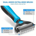 double-sided grooming brush | extra wide pet brush | deshedding tool for dogs | energy saving