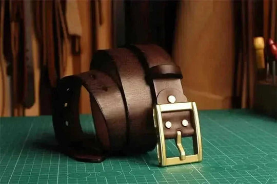 heavy-duty cowhide leather belt | 15 inch wide mens belt | vegetable tanned leather | ultrasonic cleaning