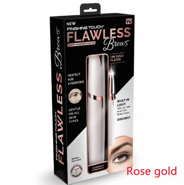 Electric Eyebrow Trimmer - Painless Flawless Brows Hair Remover with LED Light