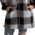 Women's Plaid Hooded Jacket, Long Sleeve Zip Up Oversized Coat With Pockets For Winter Casual And Commute Meifu Market