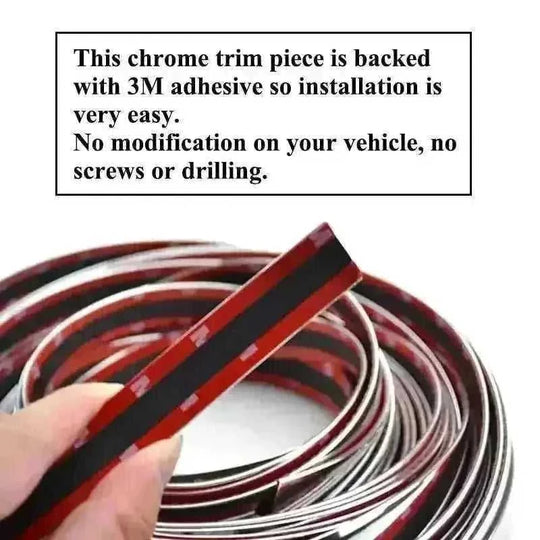 6M Chrome Car Styling Moulding Strip - Door Window Mirror Body Decorat - lifestyle (pattern: check)