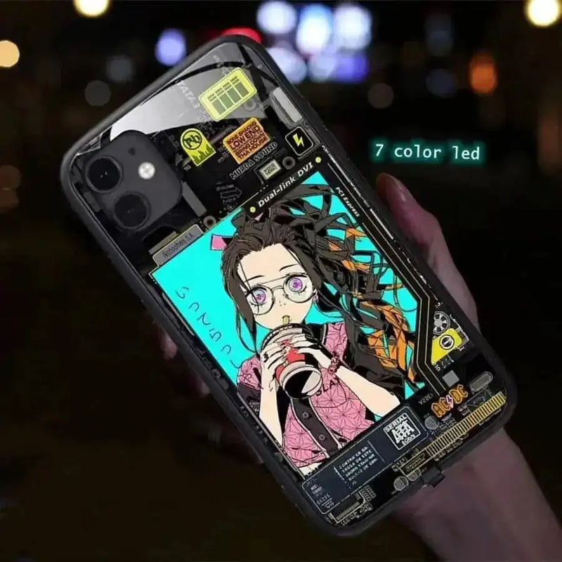 led back cover case | tempered glass protection | wireless charging compatible | ultrasonic cleaning