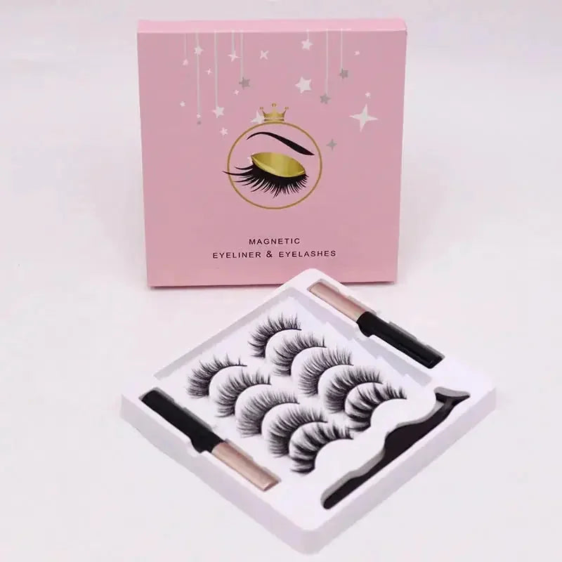 magnetic eyeliner and lashes set | waterproof false eyelashes | reusable mink lashes | ultrasonic cleaning