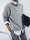 Fashion Long Sleeve Pullover Sweater Fall And Winter Fashion Solid Color Knitted Tops For Women Clothing Meifu Market